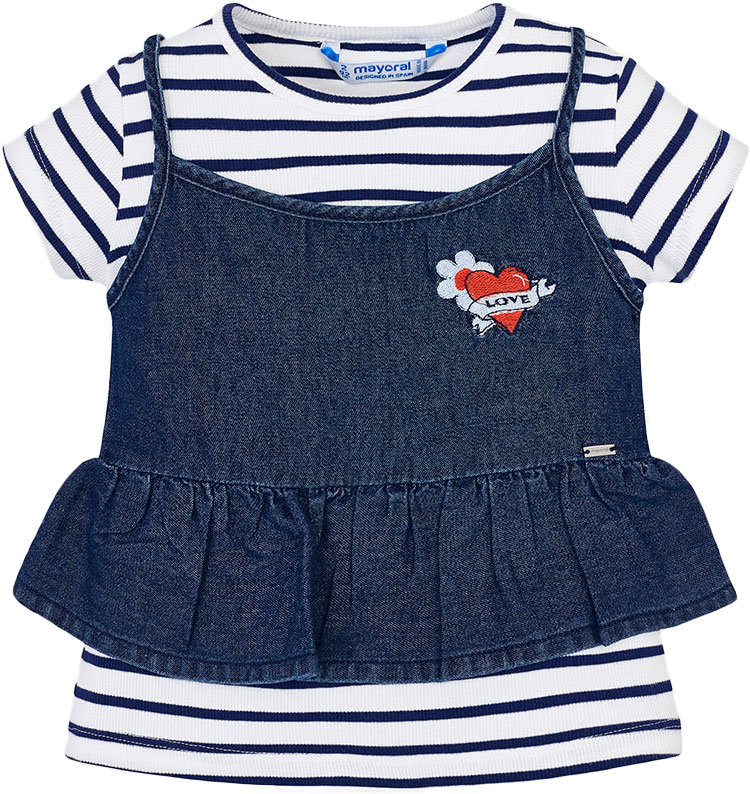 

Футболка Mayoral Mini Girl 3002-27 3A Синяя