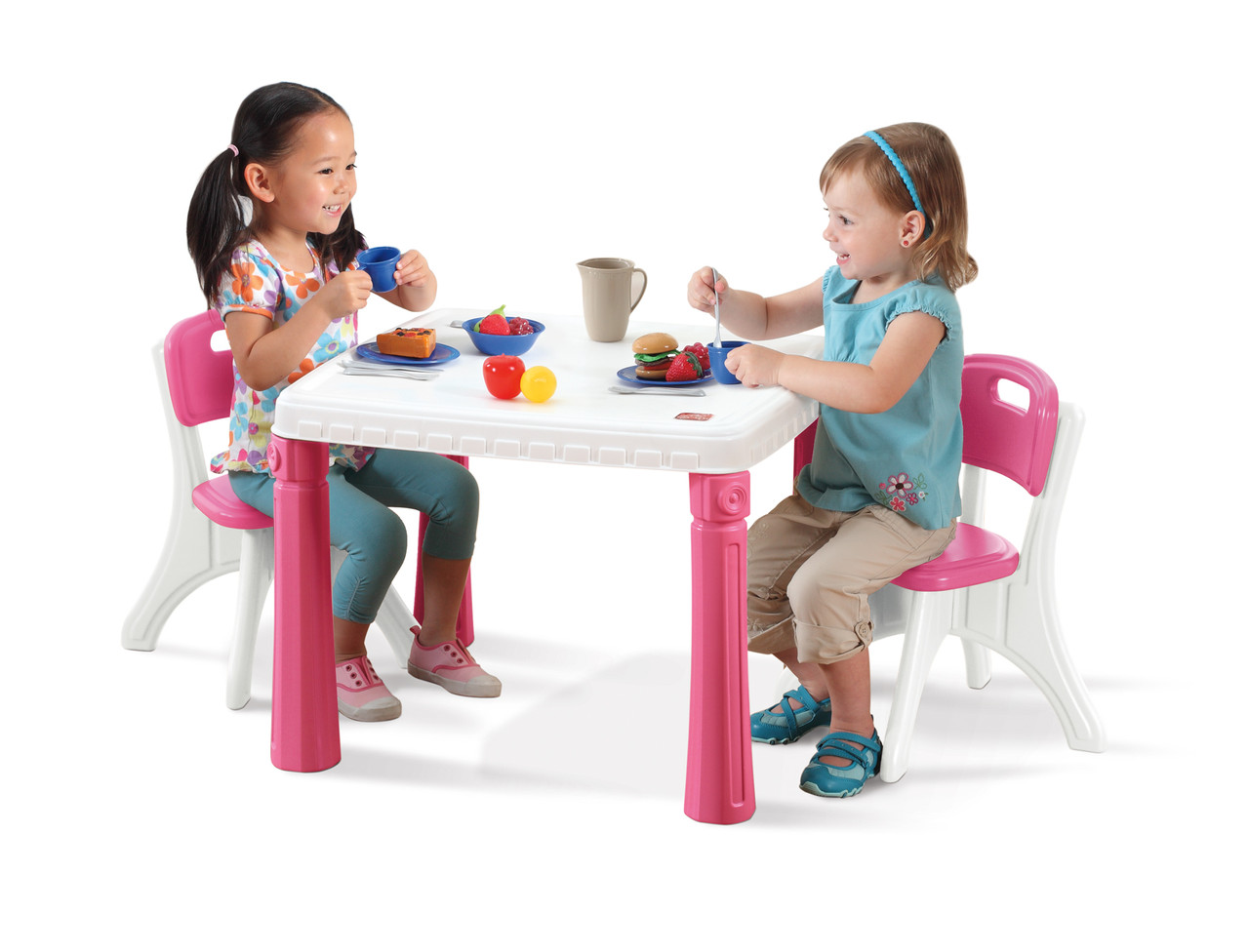 

НАБОР ДЕТСКОЙ МЕБЕЛИ KITCHEN TABLE & CHAIRS розовый, 48х64х64 см / 50х35х35 см (ПФ-17413)
