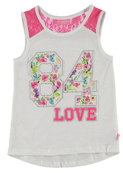 

Майка LC Waikiki 128 см Бело-розовая (T-shirt girl -109)