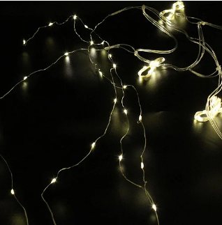 

Гирлянда Xmas штора 600 Led (Copper) на медной проволоке WW Теплый белый 8 м х 1.5 м с соед 220 В