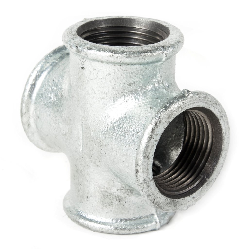 Крестовина чугунная оцинкованная резьбовая D 1 1/4 Вн-Вн-Вн-Вн LM ...