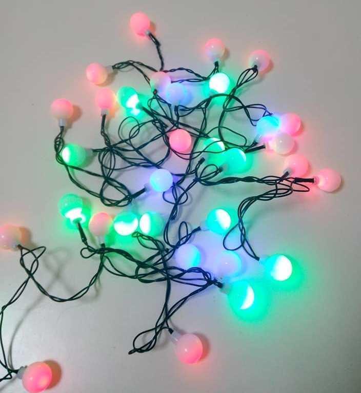 

Новогодняя светодиодная гирлянда LED 40P T4 Multi шарики