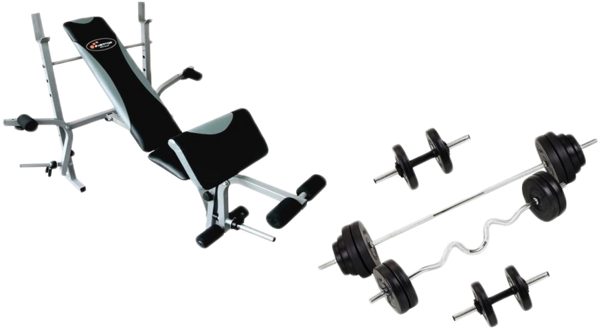 

Скамья для жима RN-Sport EverTop + гантели + штанга 80 кг (RN0130_А)