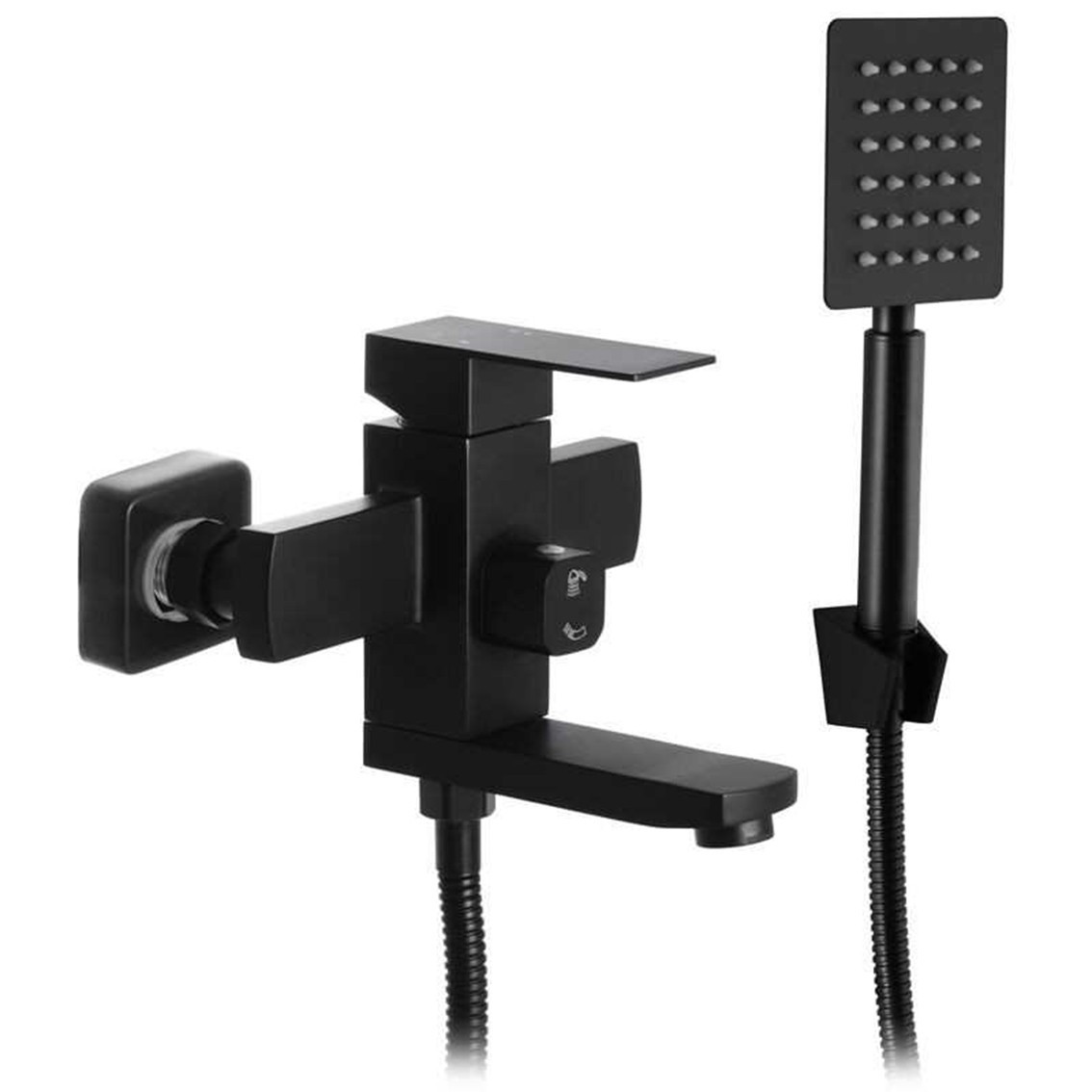 

Смеситель для ванной Mixxus KUB Black нержавеющая сталь (Chr-009 Euro)