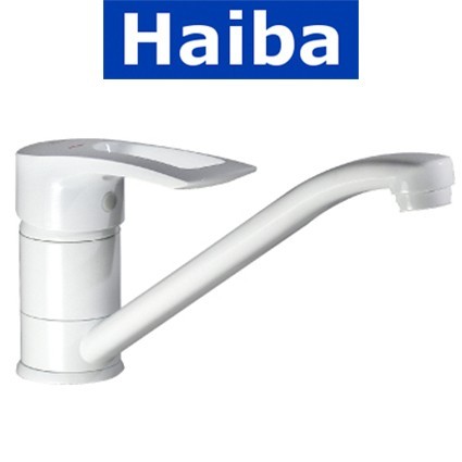 

Смеситель для кухни Haiba Hansberg 004 елка на шпильке 25 см белый