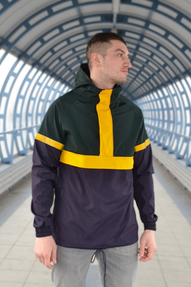 

Мужской анорак Anorak M Зелено-синий М-8919