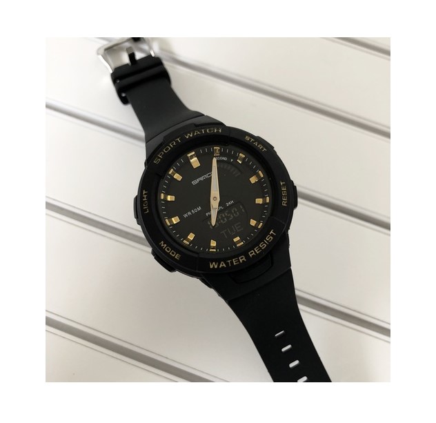 

Наручные женские часы Sanda 6005 Black-Gold na1120
