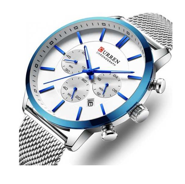 

Наручные мужские часы Curren Silver-Blue na1120