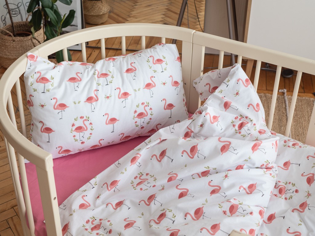 

Постельное белье CottonTwill Фламинго, турецкий ранфорс Евро комплект