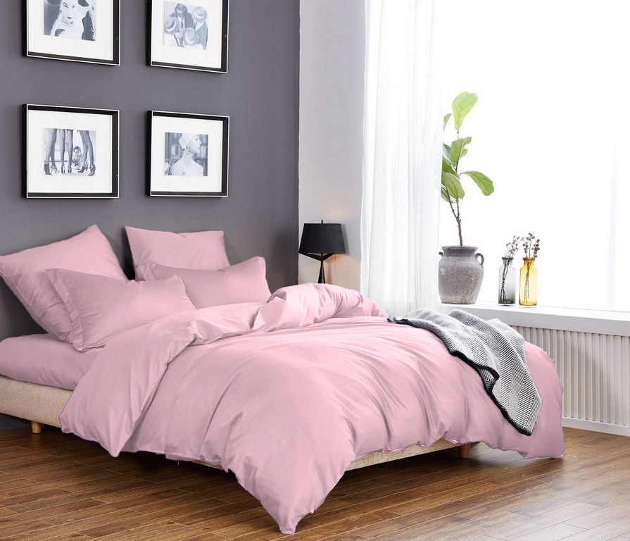 

Постельное белье CottonTwill светло розовое однотонное сатин Детский комплект