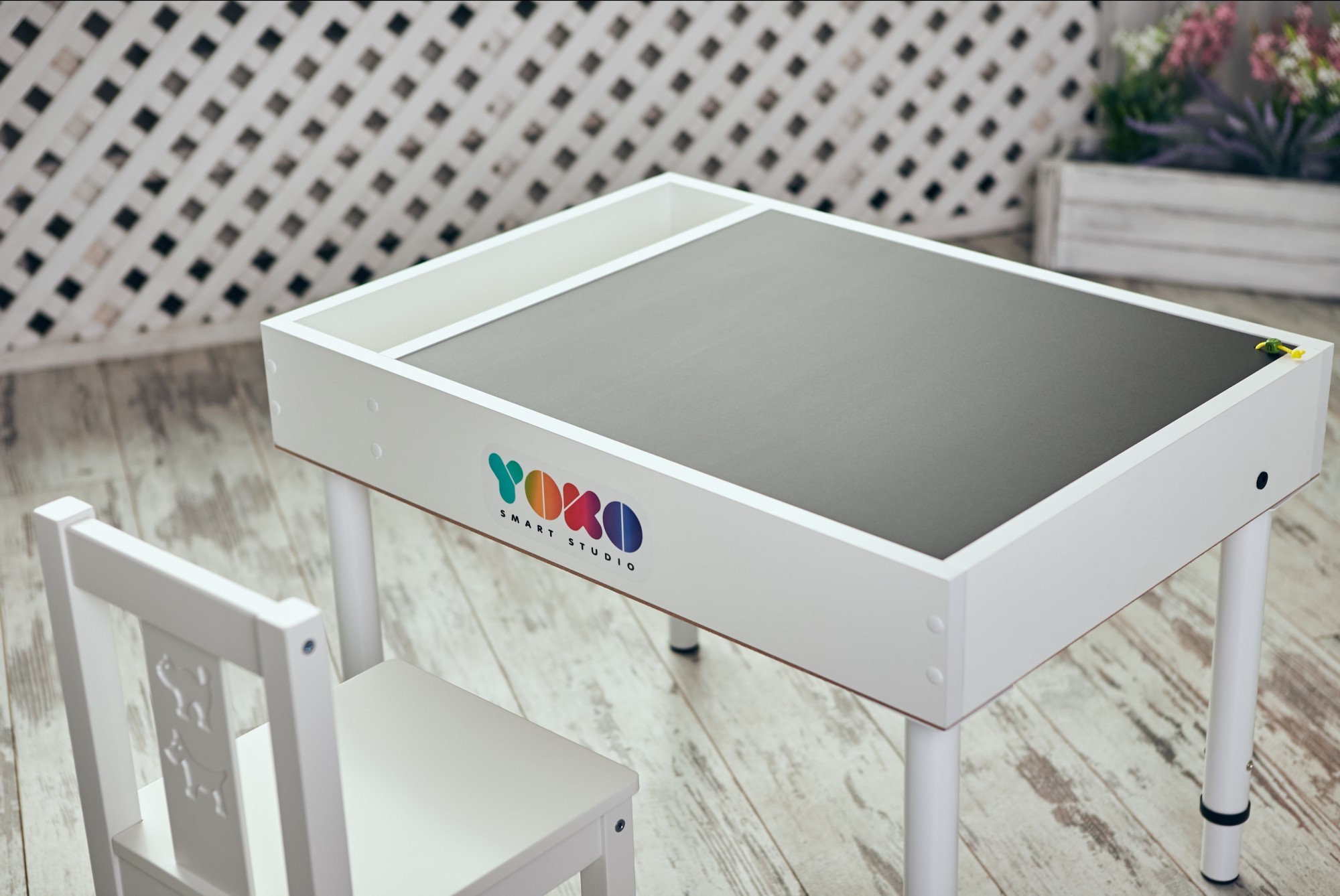

Дитячий світловий Yoko Premium Грифель та Вайтборд стіл для ігор та занять (5360879)