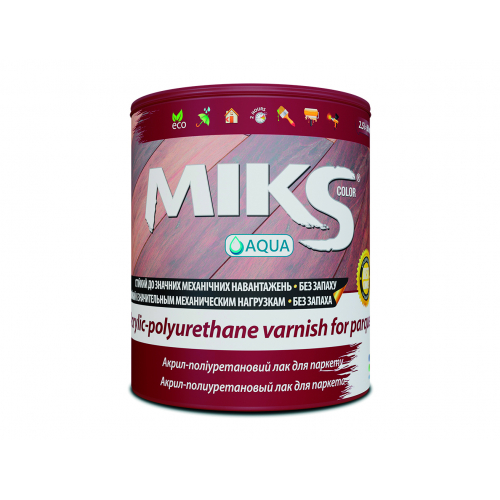 

Лак акрил-полиуретановый для паркета Miks глянцевый