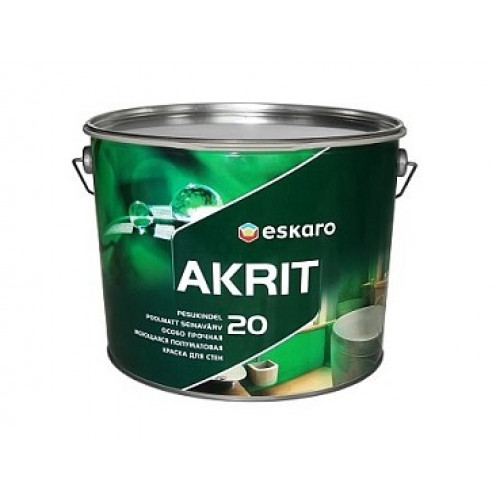 

Краска моющаяся полуматовая для стен Eskaro Akrit 20