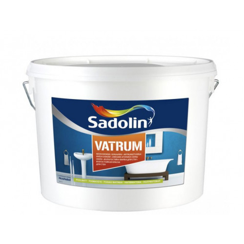 

Краска для стен Sadolin Vatrum влагостойкая полуматовая белая