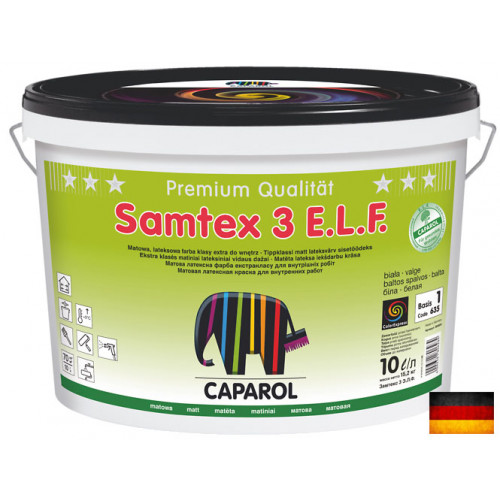 

Краска интерьерная латексная Caparol Samtex 3 E.L.F. B1 белая Германия