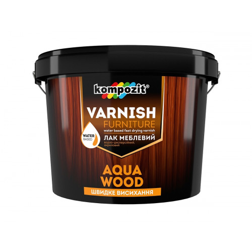 

Лак мебельный Aqua Wood Kompozit глянец