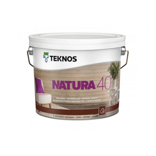 

Лак для дерева Teknos Natura 40 для внутренних работ, полуглянцевый