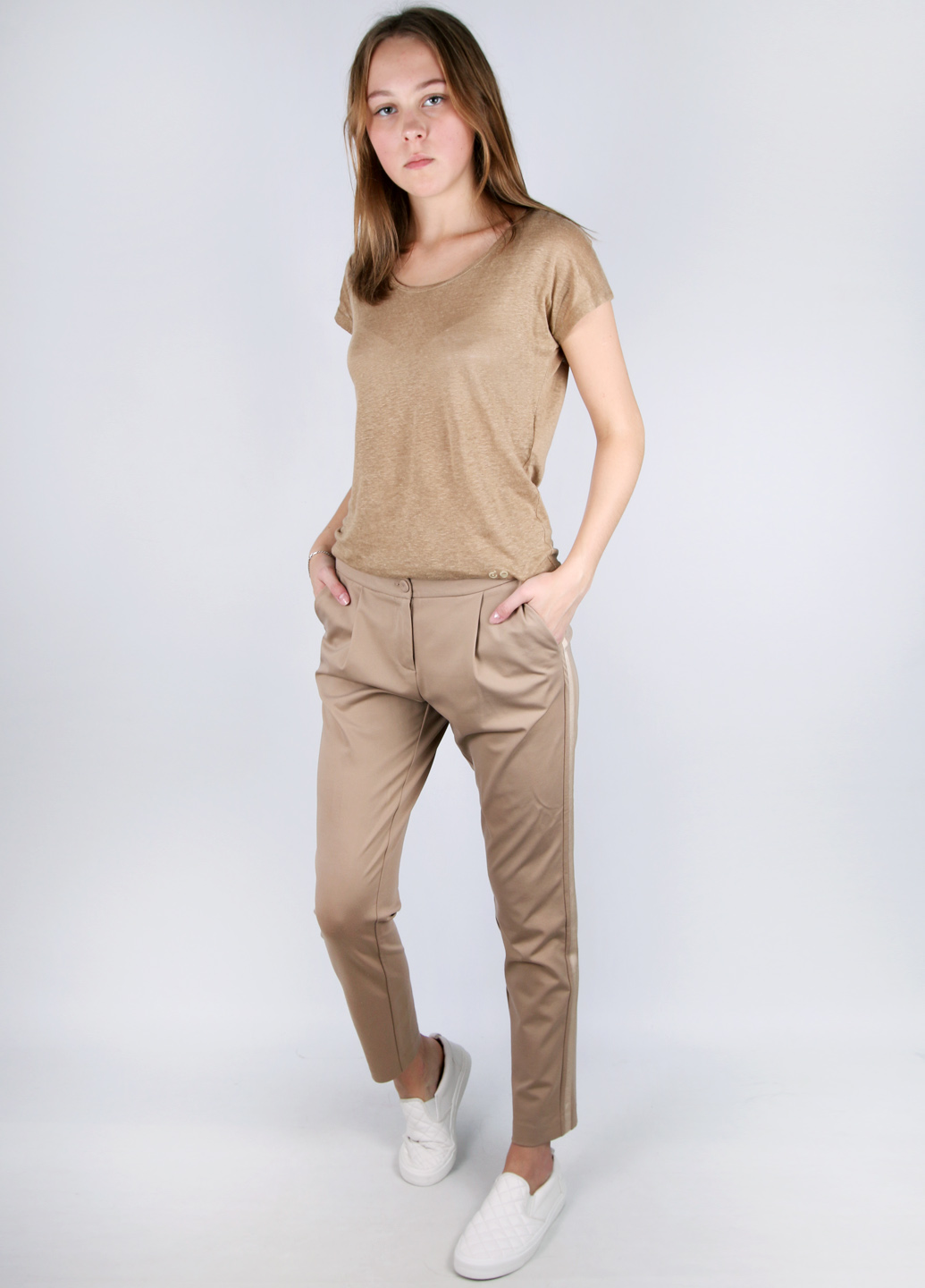 

Штани Twin-set K2S4TB S бежевий