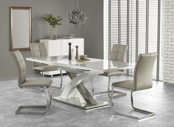 

Обеденный стол Halmar Sandor 2 160-220x90x78 см Белый - Серый