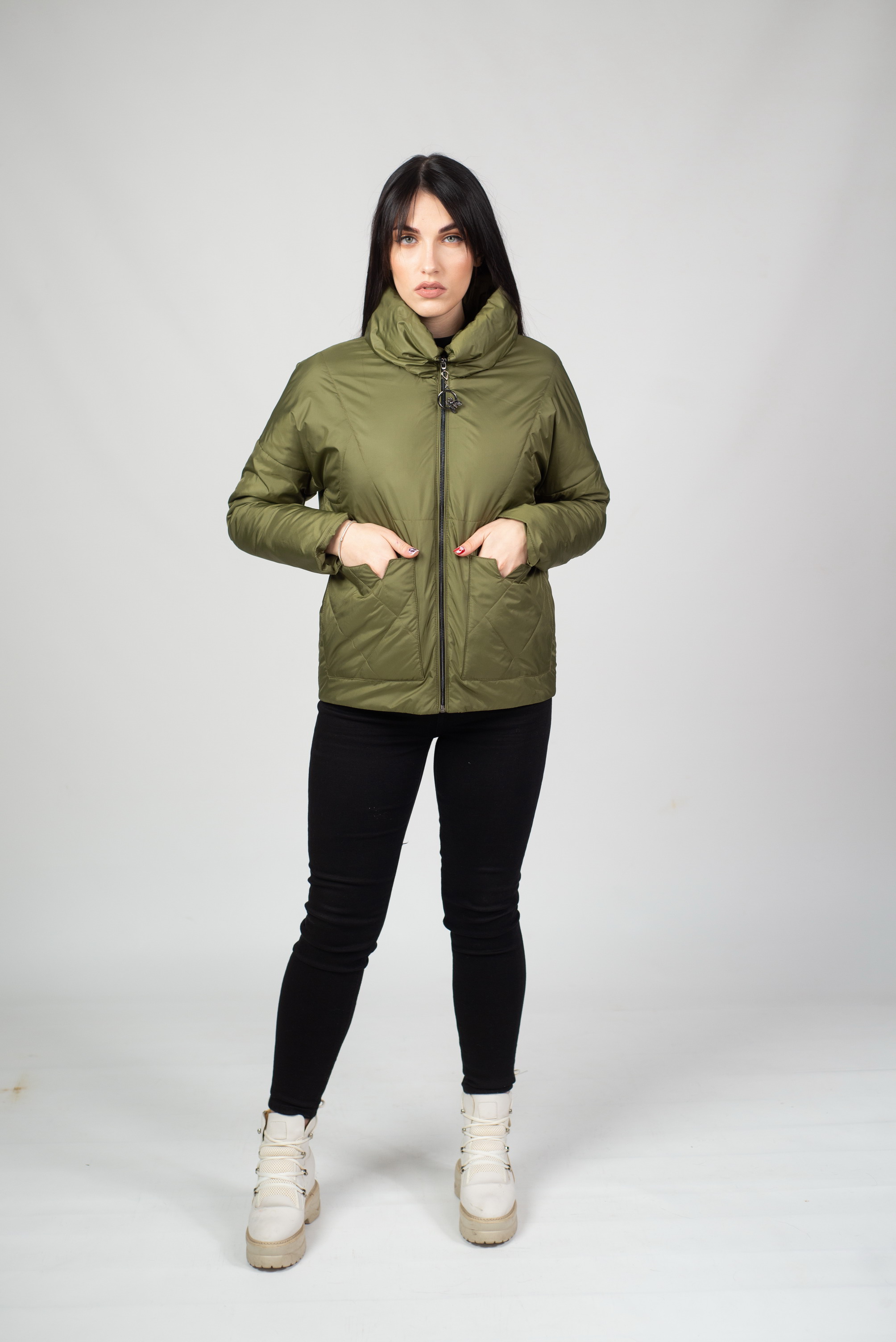 

Куртка демисезонная L'Arcobaleno 24132S046C035  Хаки, Куртка демисезонная L'Arcobaleno 24132S046C035 46 Хаки