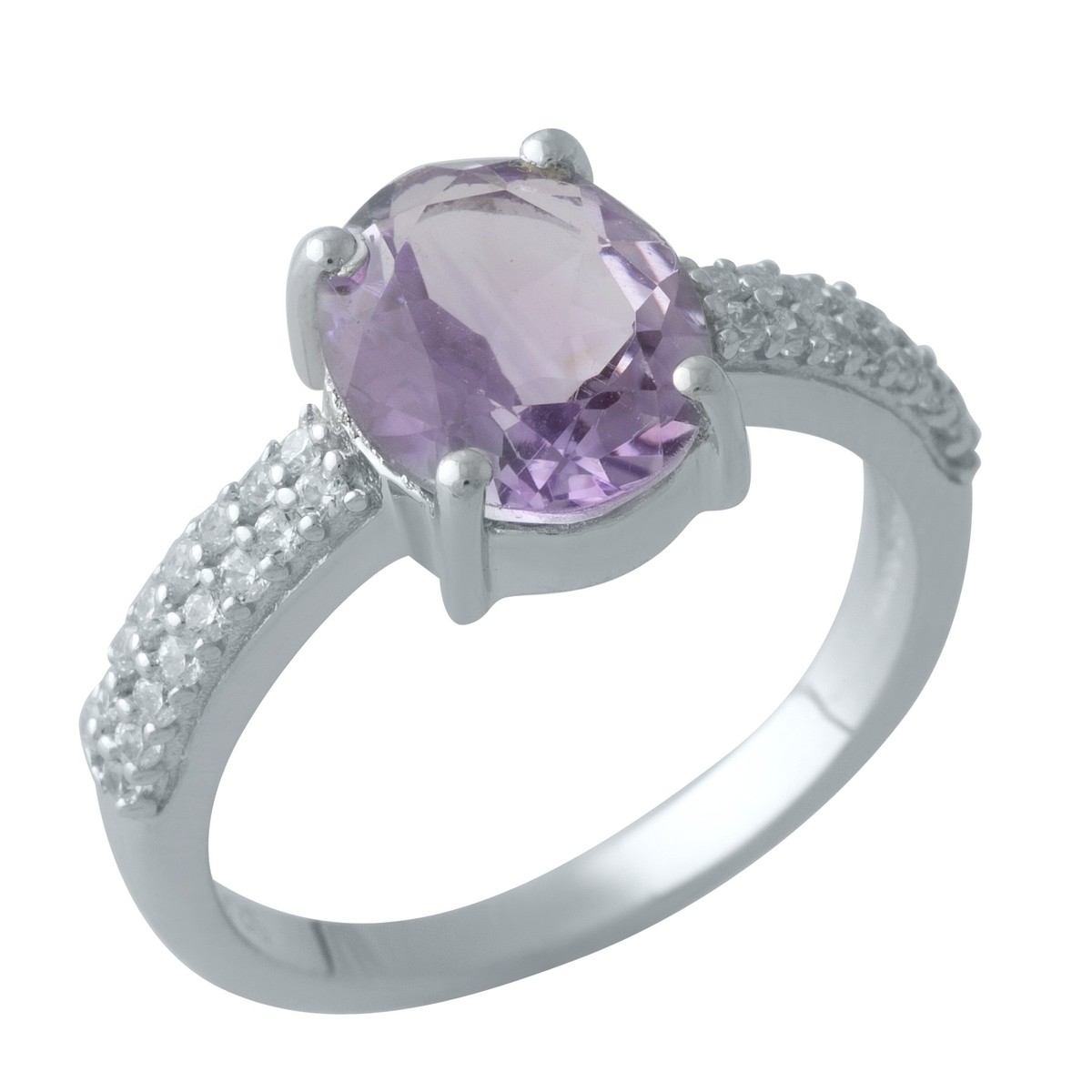 

Серебряное кольцо LAMIA с натуральным аметистом 2.715ct 18 размер