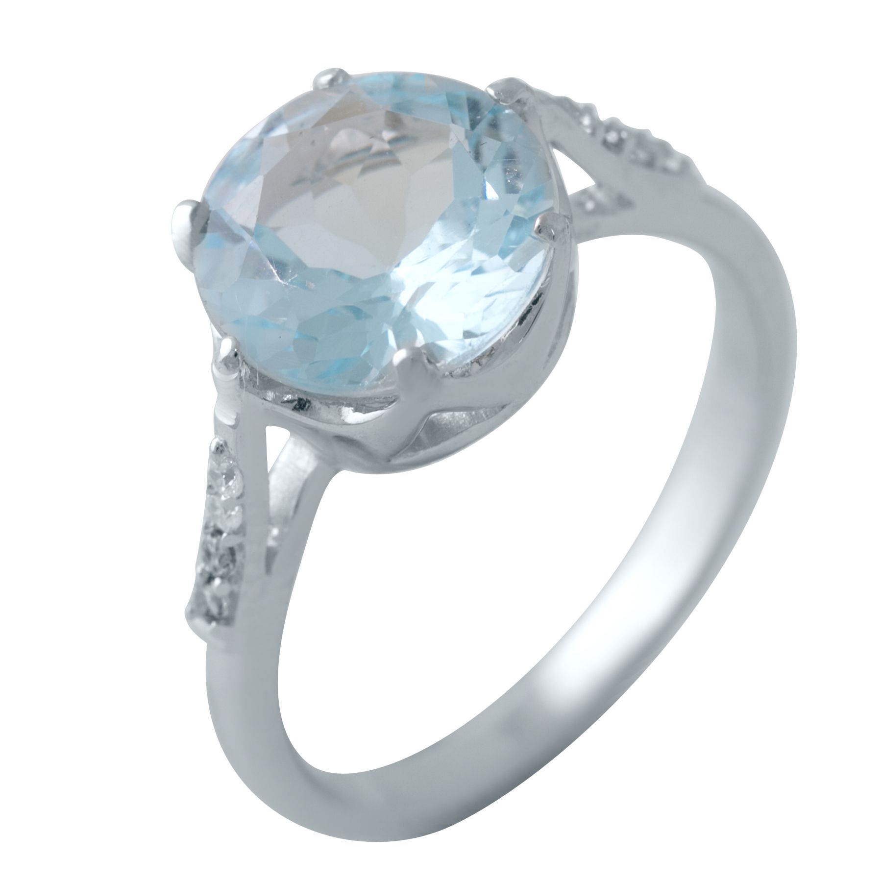 

Серебряное кольцо LAMIA с натуральным топазом 4.17ct 18 размер