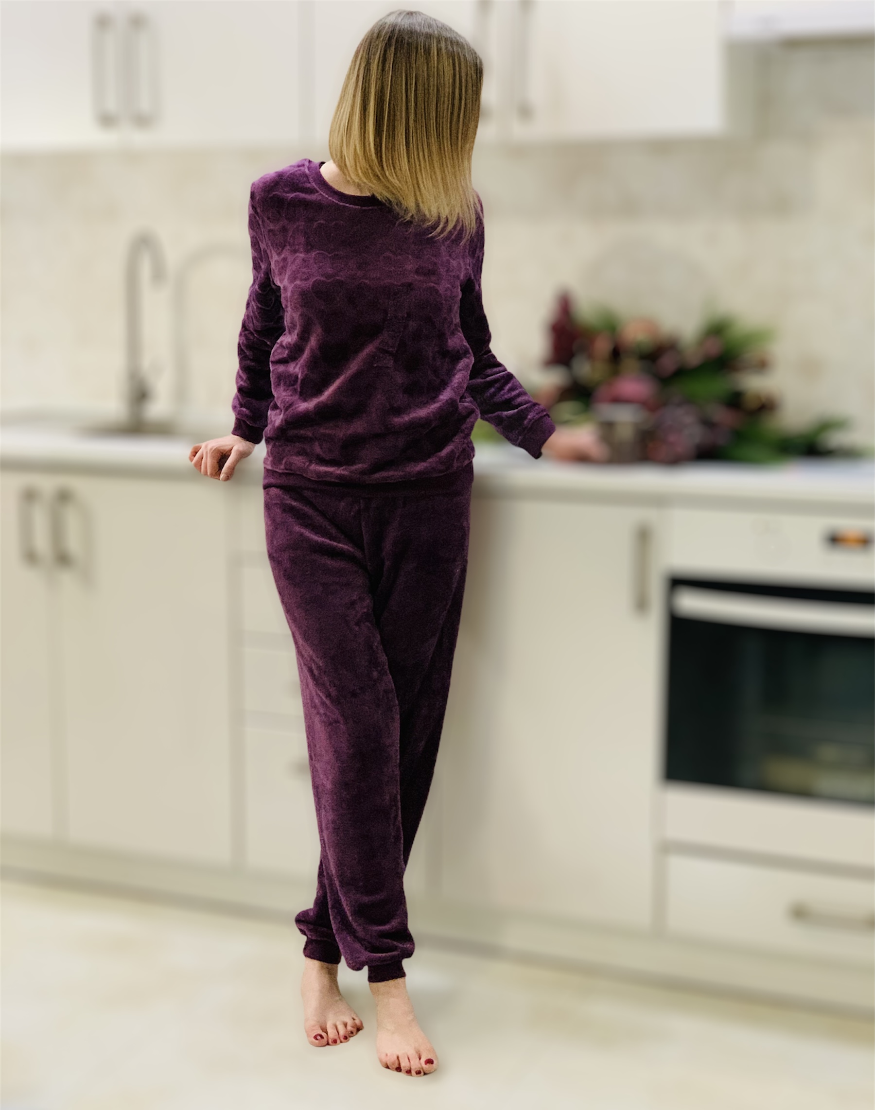 

Женская флисовая пижама Primark бордовая (JW20001fw11/s)