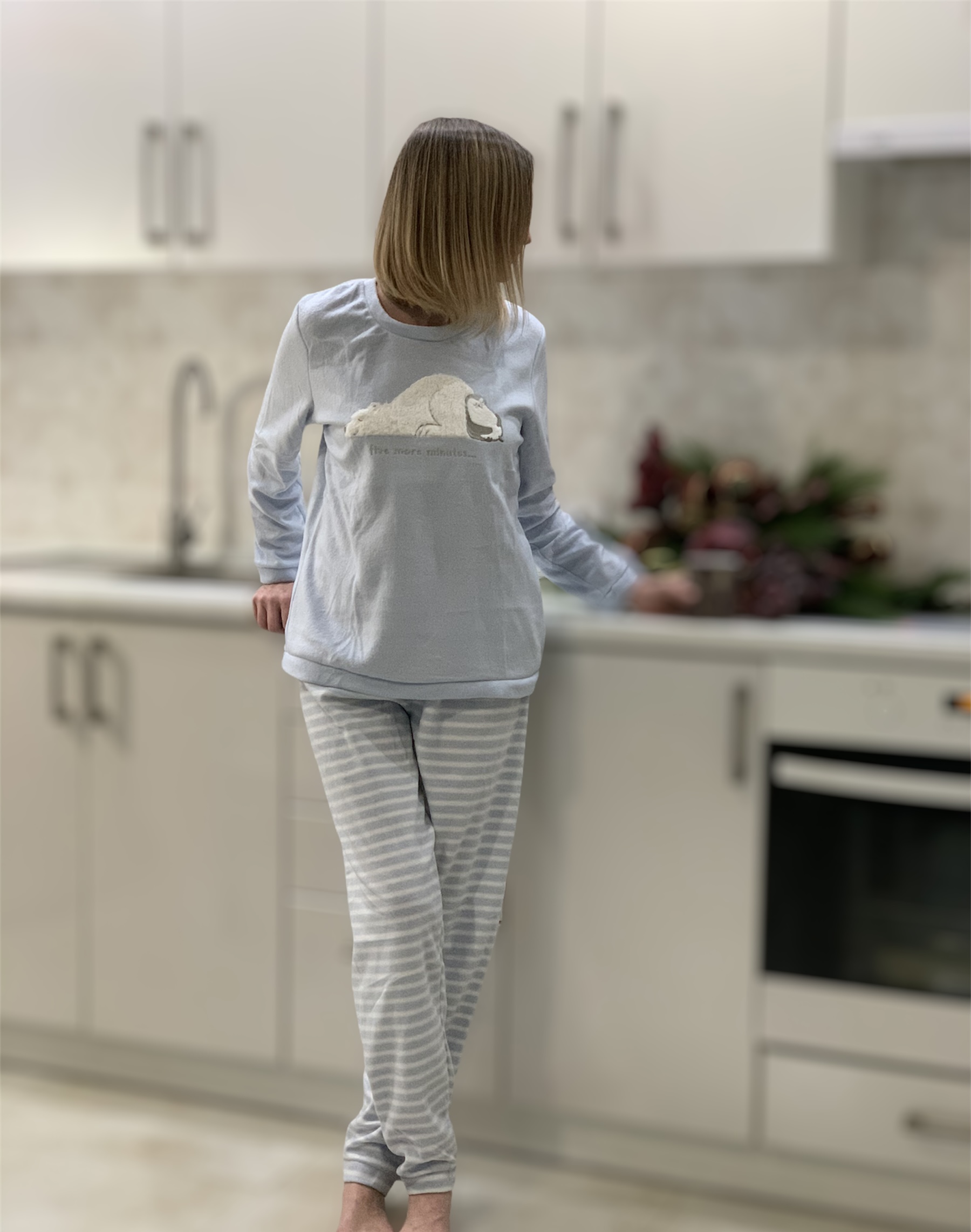 

Женская флисовая пижама Primark медведь голубая (JW20001fw06/m)