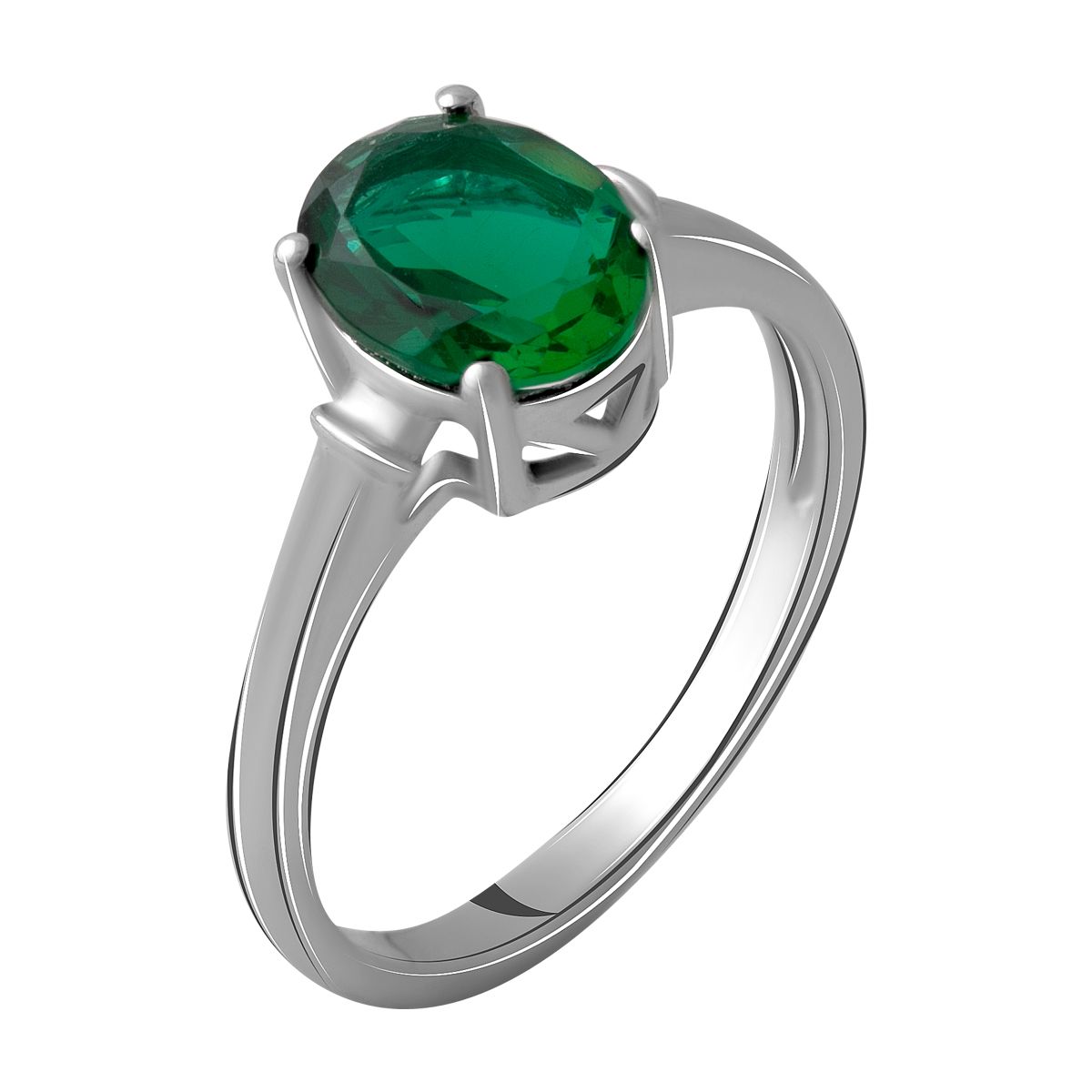 

Серебряное кольцо LAMIA с изумрудом nano 1.6ct 18.5 размер