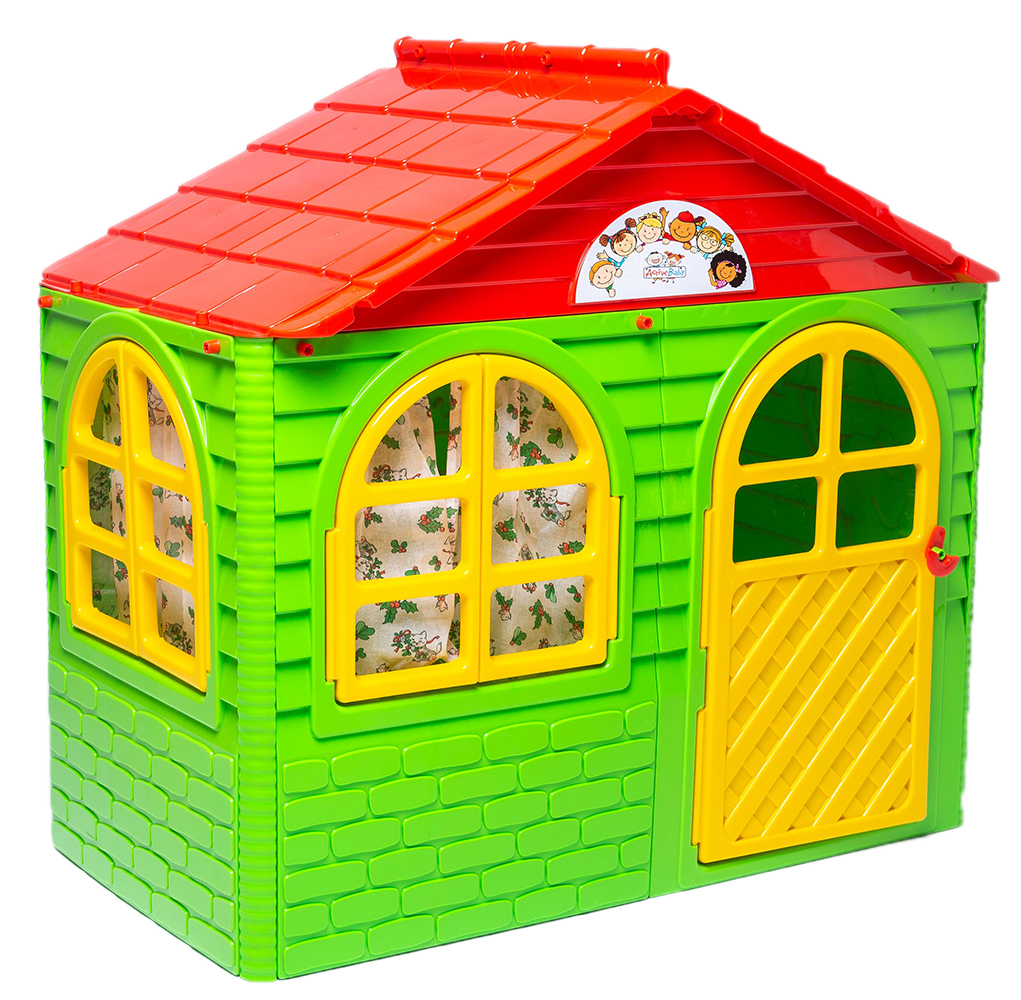 

Детский игровой домик Active Baby Зелено-красный 129 х 69 х 120 см (01-01550/0301) (4822003280366)