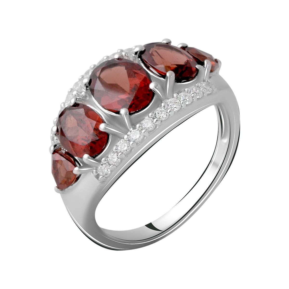 

Серебряное кольцо LAMIA с натуральным гранатом 4.5ct 17.5 размер
