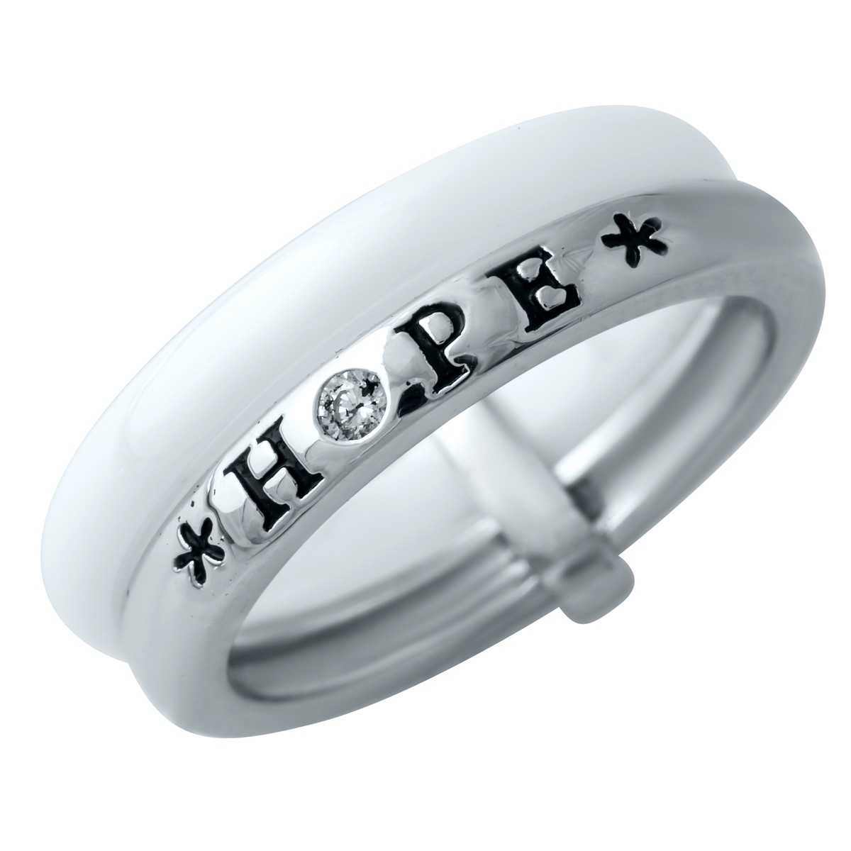 

Серебряное кольцо LAMIA с керамикой 16.5 размер