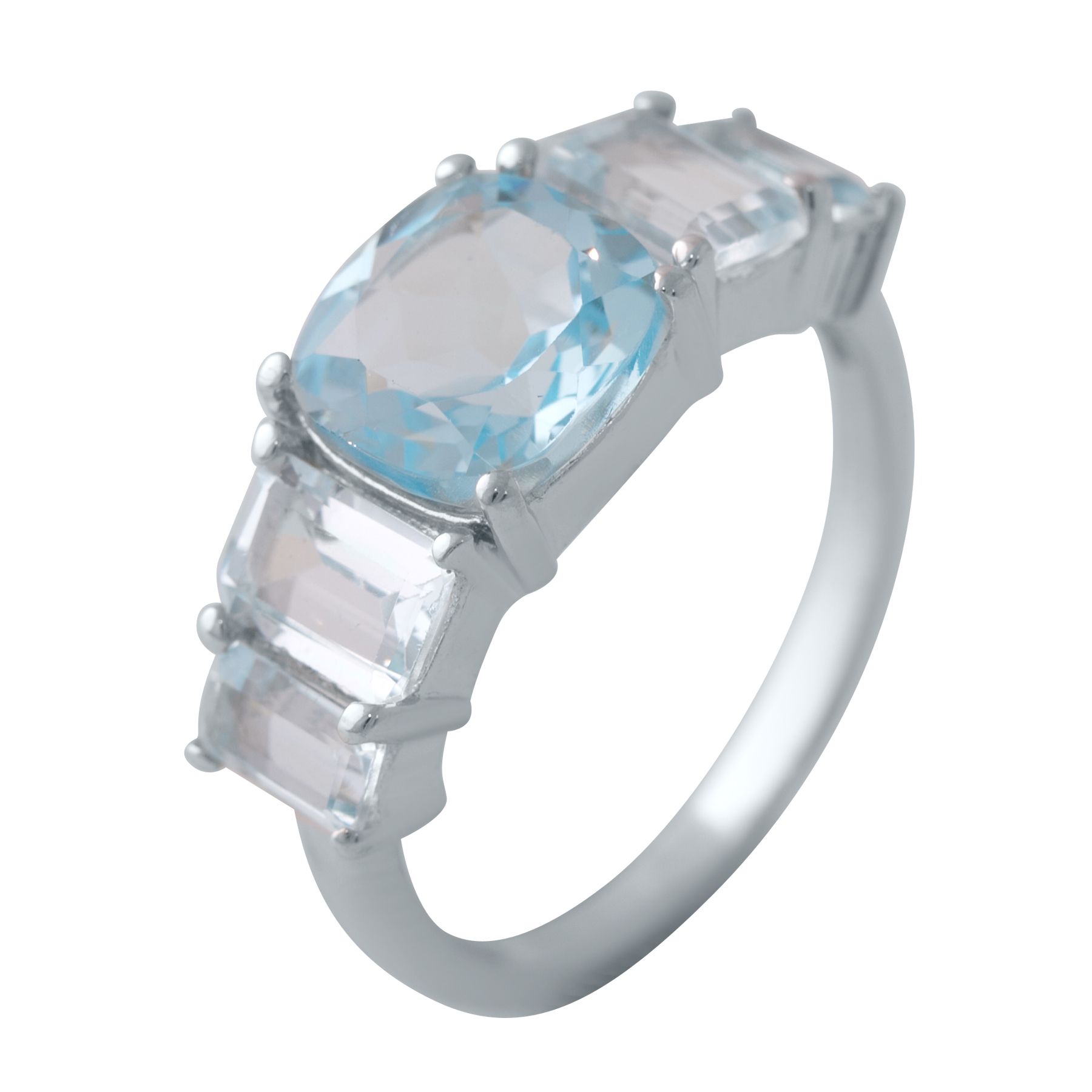 

Серебряное кольцо LAMIA с натуральным топазом 4.625ct 17.5 размер