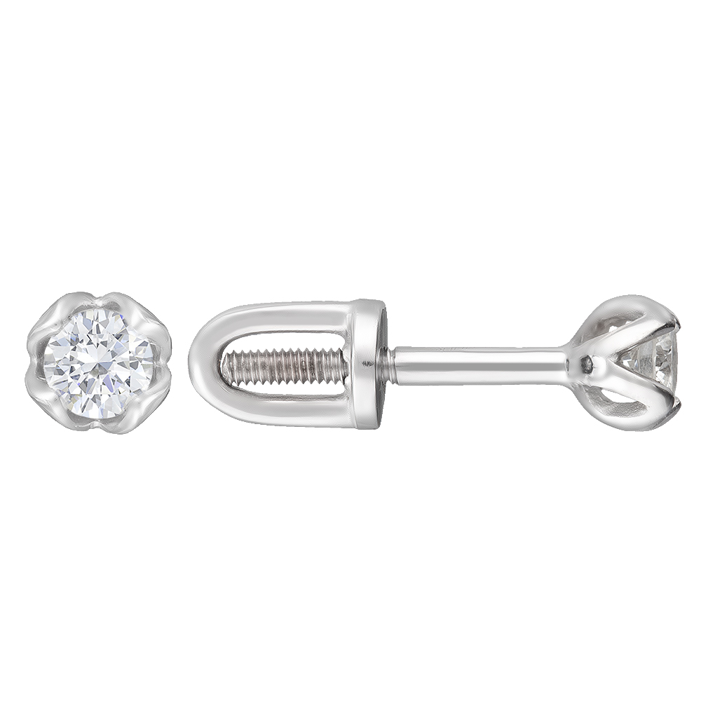 

Золотые серьги LAMIA с натуральными бриллиантом 0.12ct