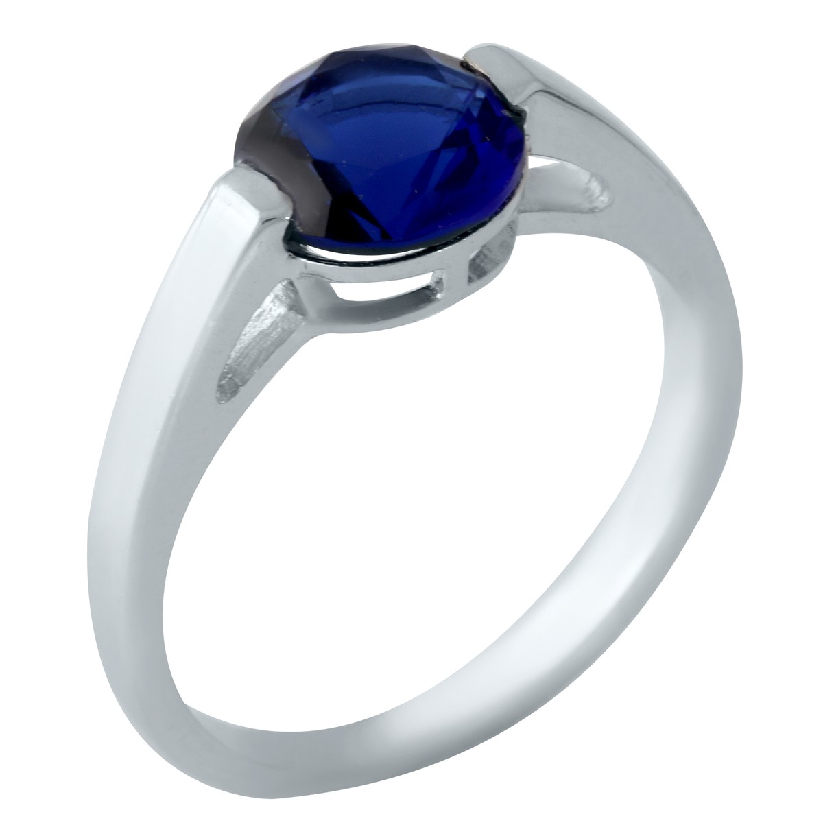 

Серебряное кольцо LAMIA с сапфиром nano 1.438ct 18.5 размер
