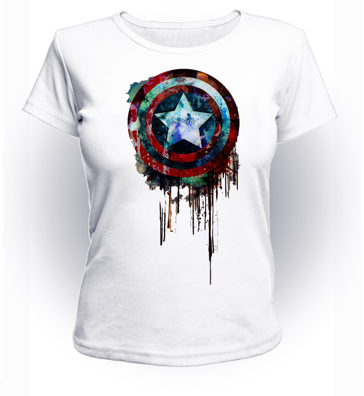 

Футболка GeekLand Капитан Америка Captain America blood shield CA.01.005 (FU21CA.01.005/girl-104)