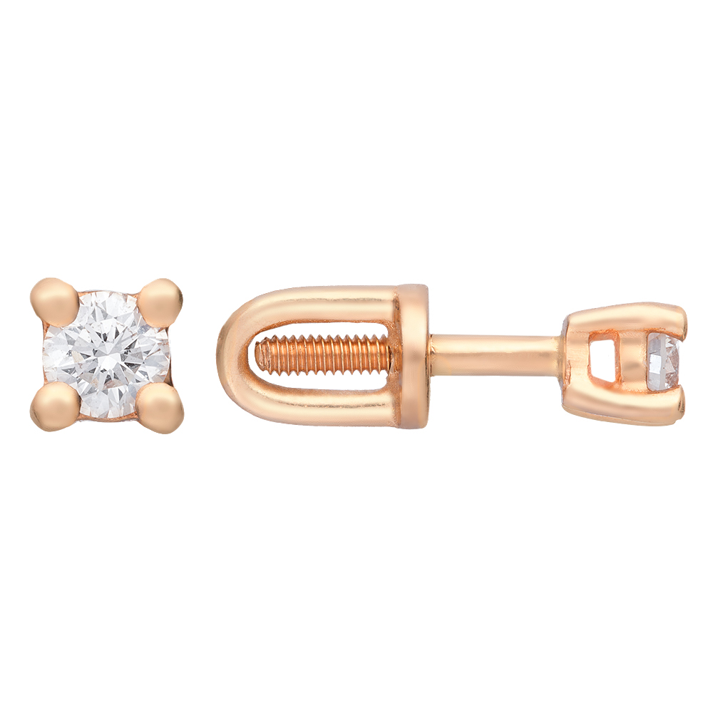 

Золотые серьги LAMIA с натуральными бриллиантом 0.22ct