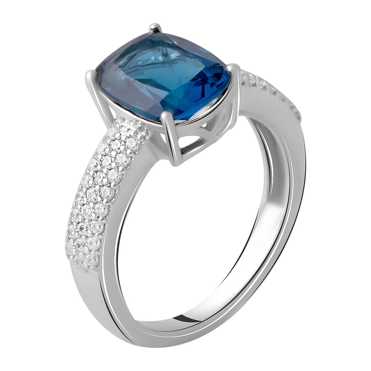 

Серебряное кольцо LAMIA с натуральным топазом Лондон Блю 2.941ct 18 размер