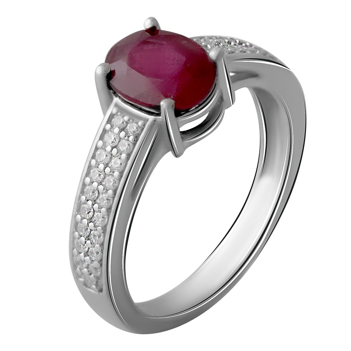 

Серебряное кольцо LAMIA с натуральным рубином 2.068ct 17.5 размер