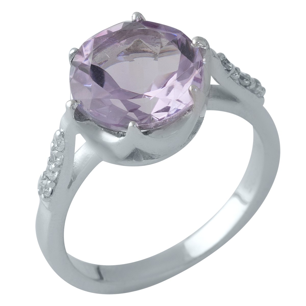 

Серебряное кольцо LAMIA с натуральным аметистом 3.03ct 18 размер