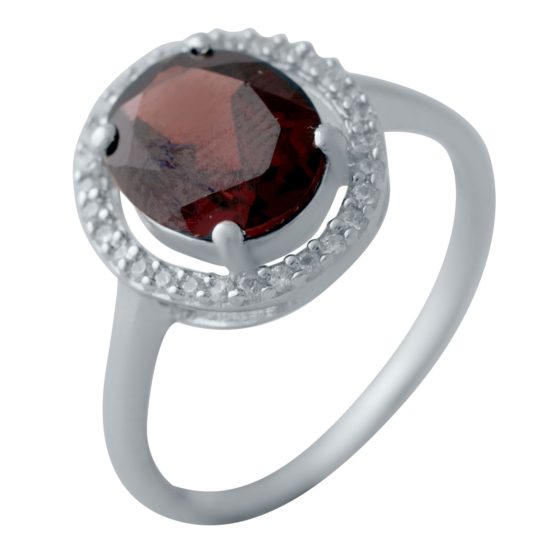 

Серебряное кольцо LAMIA с натуральным гранатом 3.23ct 17.5 размер
