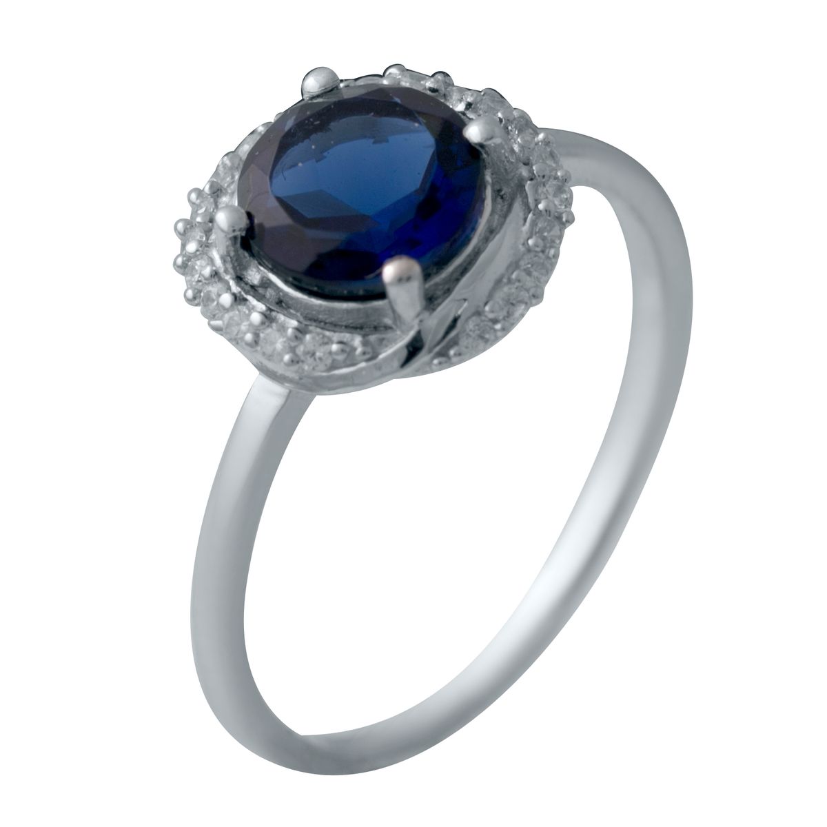 

Серебряное кольцо LAMIA с сапфиром nano 1.285ct 18 размер
