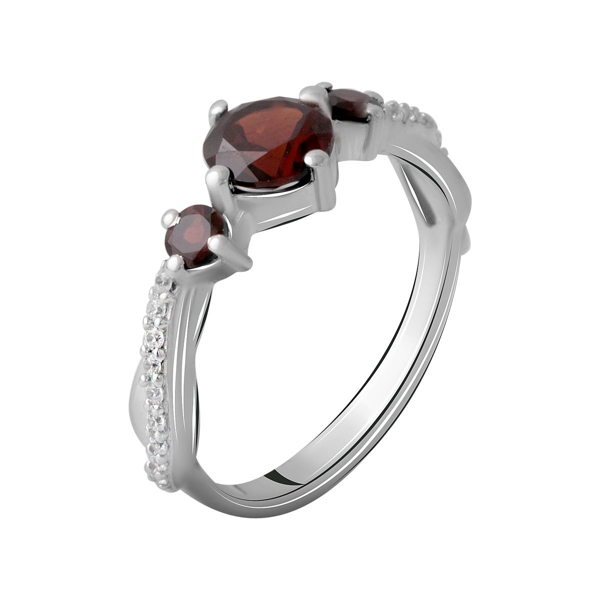 

Серебряное кольцо LAMIA с натуральным гранатом 1.47ct 17 размер