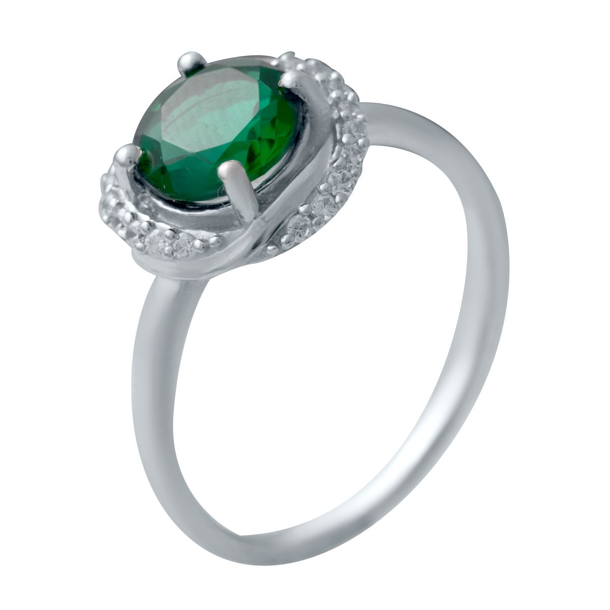 

Серебряное кольцо LAMIA с изумрудом nano 1.208ct 17.5 размер