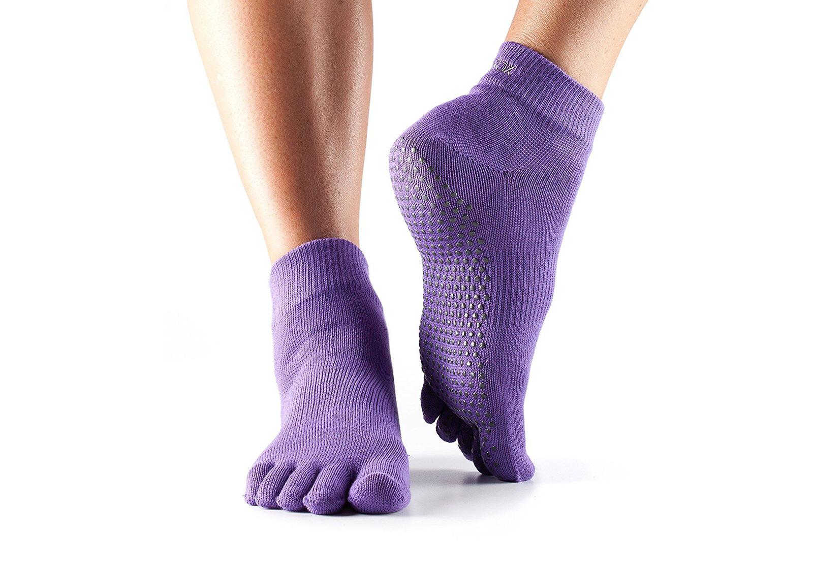 

Носки для йоги ToeSox Full Toe Ankle Grip Light Purple M (39-42.5)