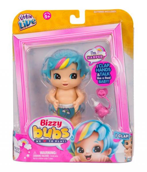 

Интерактивная кукла Moose Bizzy Bubs Harper Хлопает в ладошки (28534)