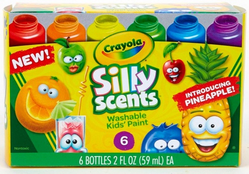 

Ароматизированные смываемые акварельные краски (6 баночек по 59 мл), Silly Scents, Crayola (12-62798)