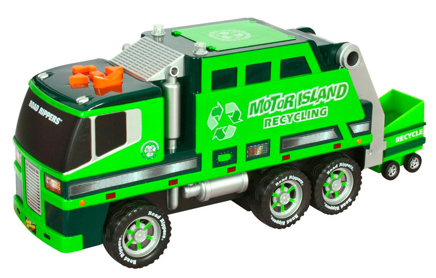 

Мусоровоз 36 см Road Rippers. Toy State, зеленый (12-25303)