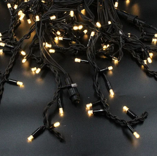 

Гирлянда Xmas LED 150 3.3 Short curtain (Сосульки/Бахрома) WW-2 Тёплый белый 10 м х 1,5 м Ул+соед+Чер (7403)