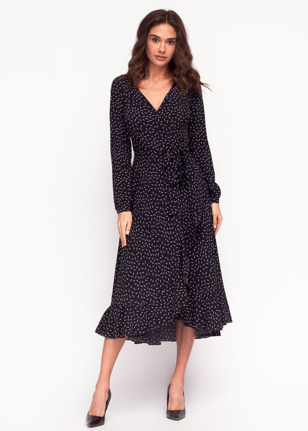 

Платье на запах ENME 03267-491  Синий, Платье на запах ENME 03267-491 S Синий